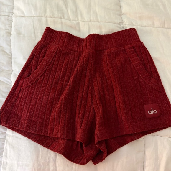 Red Alo Sweatshorts - Picture 1 of 4